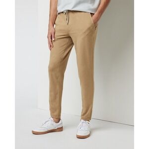 Vuori Men's Joggers, Ponto Pants, Light Weight Joggers, Sungold Heather, Size XL